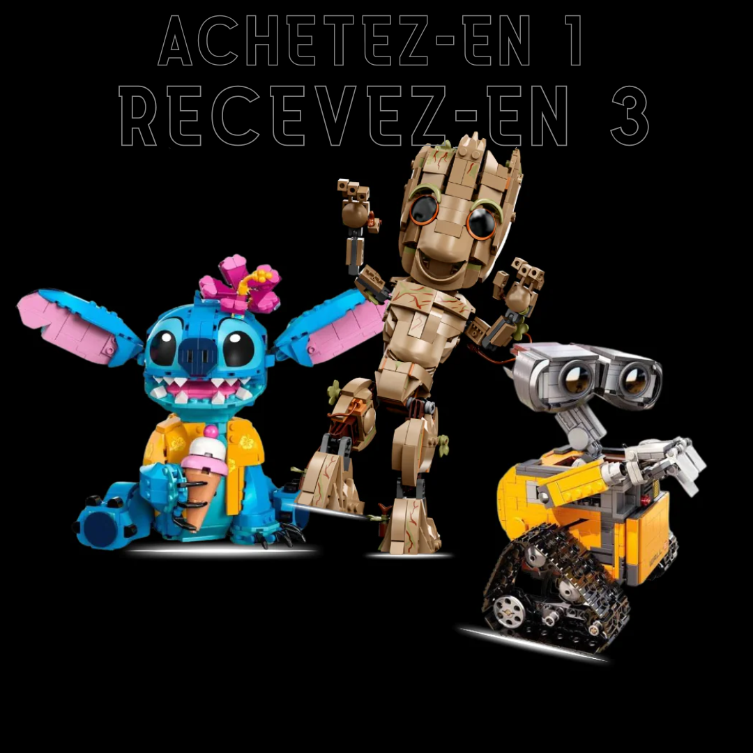 (Achetez-en 1 recevez-en 3) Groot + Wall-E + Stitch